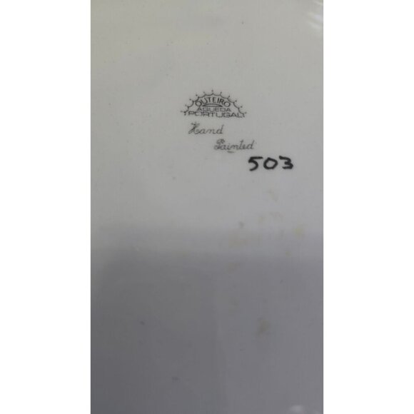 Hand-Painted Portugal Decorative Plate With Bird & Floral Design Outeiro Agueda - Picture 6 of 10